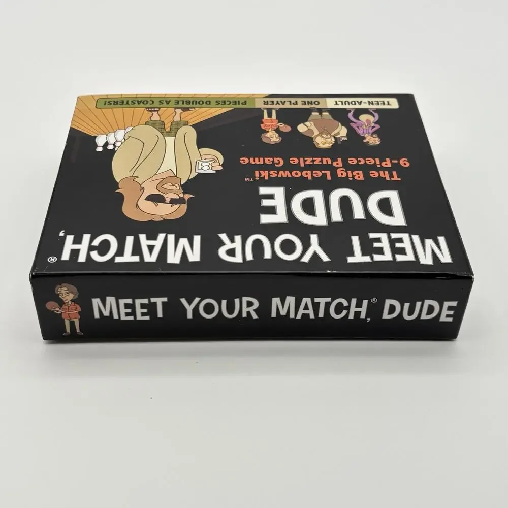The Big Lebowski Meet Your Match Dude Puzzle Game Coasters Adult Complete.